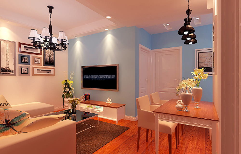 色彩简洁明快，简约美式家具，缔造舒适惬意居家